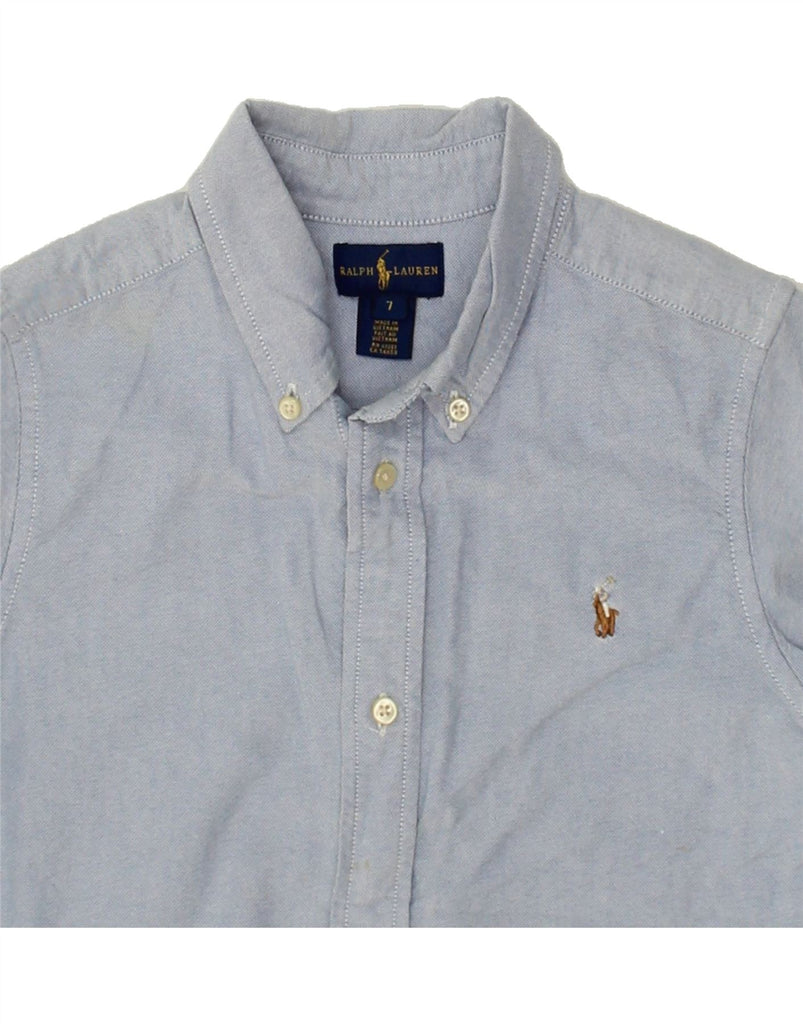 RALPH LAUREN Boys Shirt 6-7 Years Blue Cotton Vintage Ralph Lauren and Second-Hand Ralph Lauren from Messina Hembry 