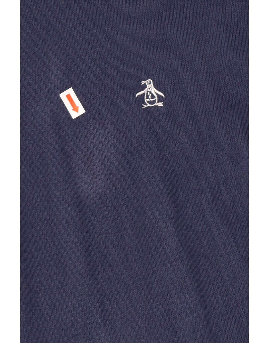 PENGUIN Mens Hoodie Jumper Large Navy Blue Cotton