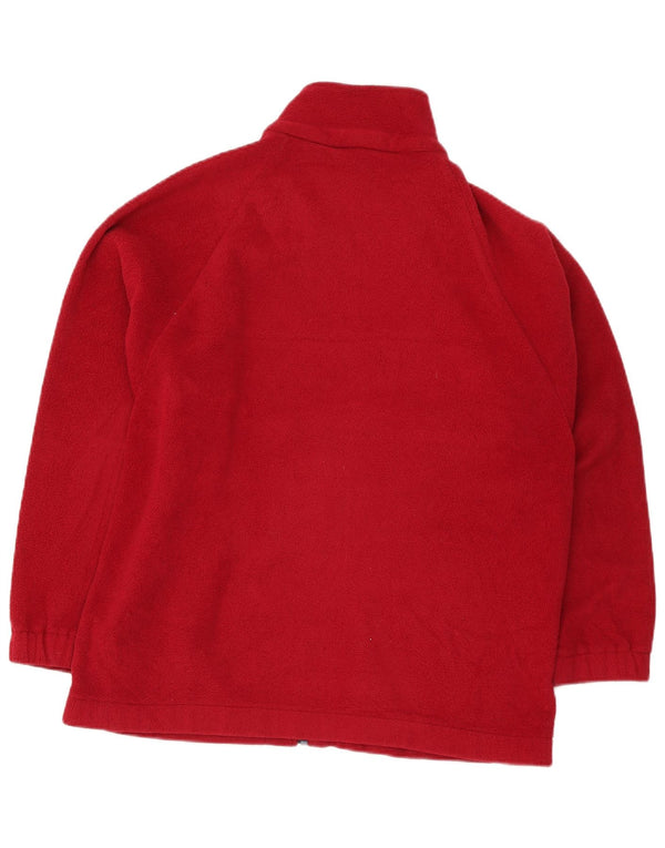 Marks & Spencer Womens Oversized Fleece Jacket UK 14 Large Red Polyester