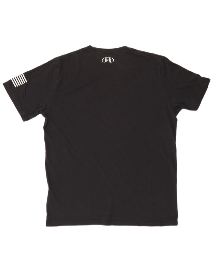 Under Armour Mens Graphic T-Shirt Top Large Black Cotton