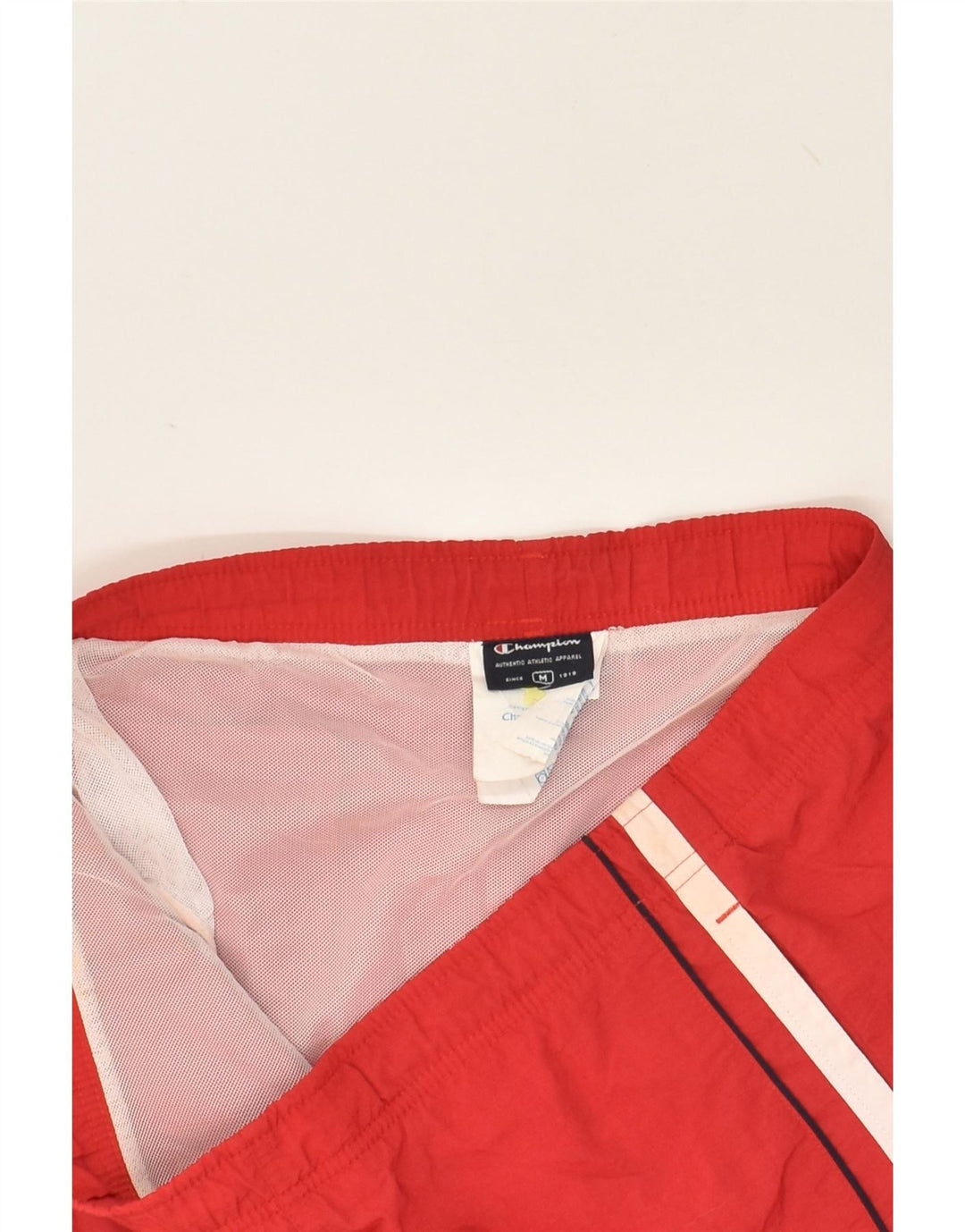 CHAMPION Mens Sport Shorts Medium Red Polyamide Vintage Champion and Second-Hand Champion from Messina Hembry 