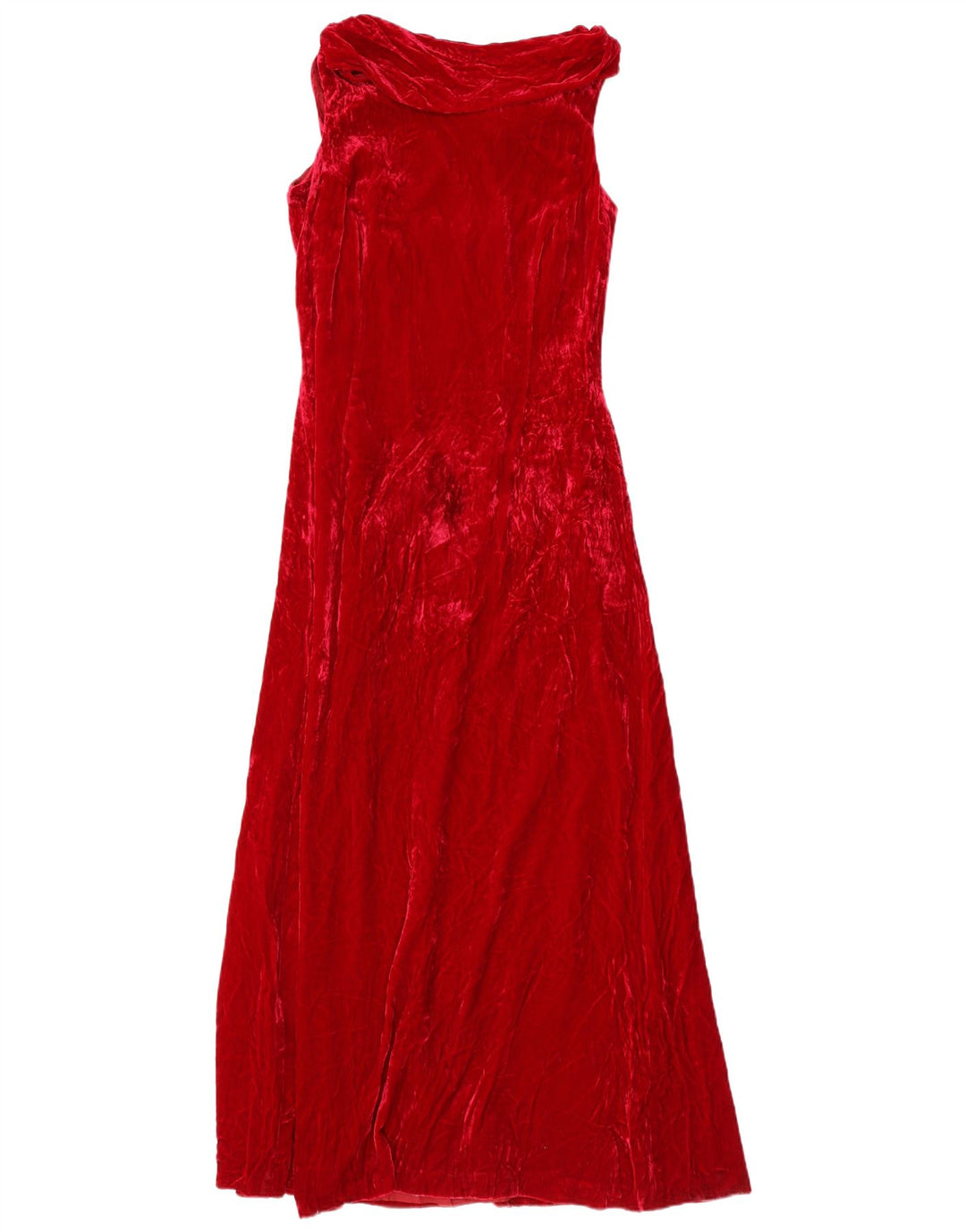 LAURA ASHLEY Womens Velvet Maxi Off Shoulder Dress UK 12 Medium Red
