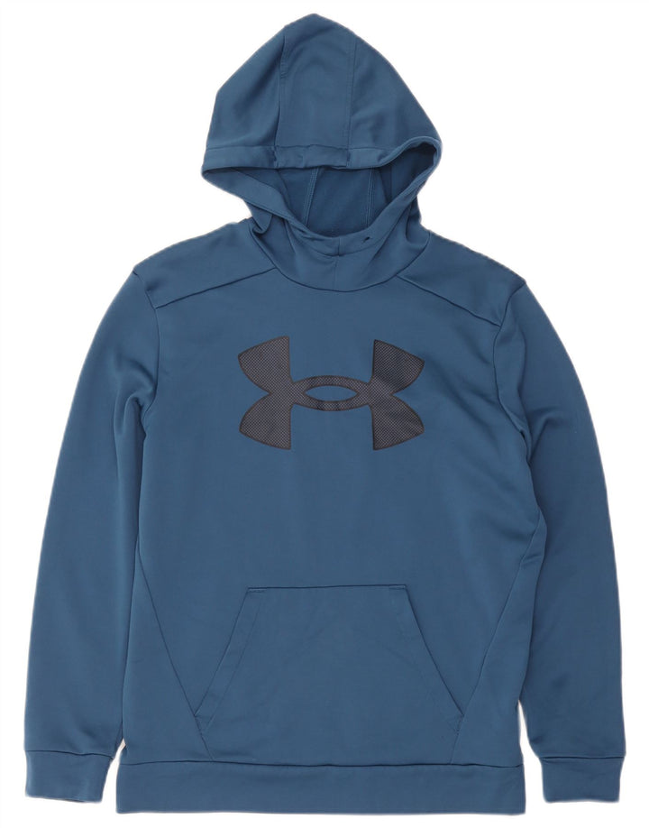 Under Armour Mens Graphic Hoodie Jumper Small Blue Polyester