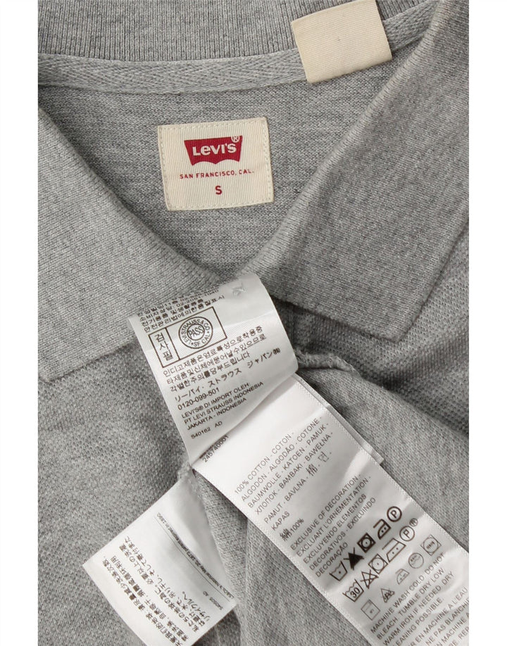Levi's Mens Polo Shirt Small Grey Cotton