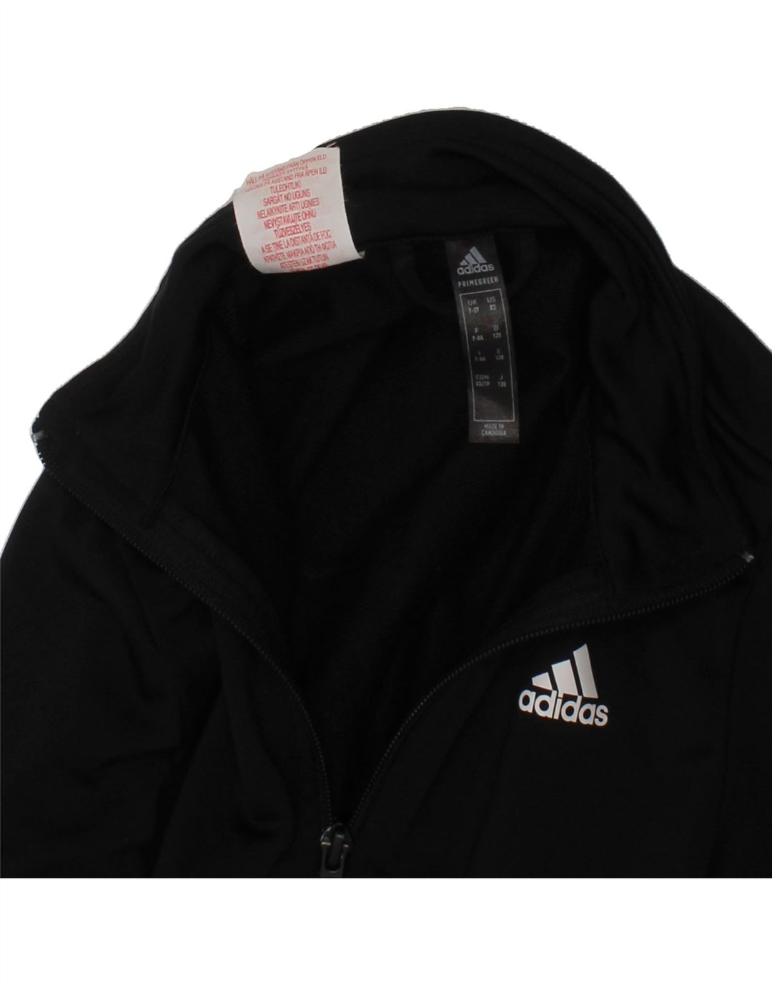 ADIDAS Boys Graphic Tracksuit Top Jacket 7-8 Years Black Polyester Vintage Adidas and Second-Hand Adidas from Messina Hembry 