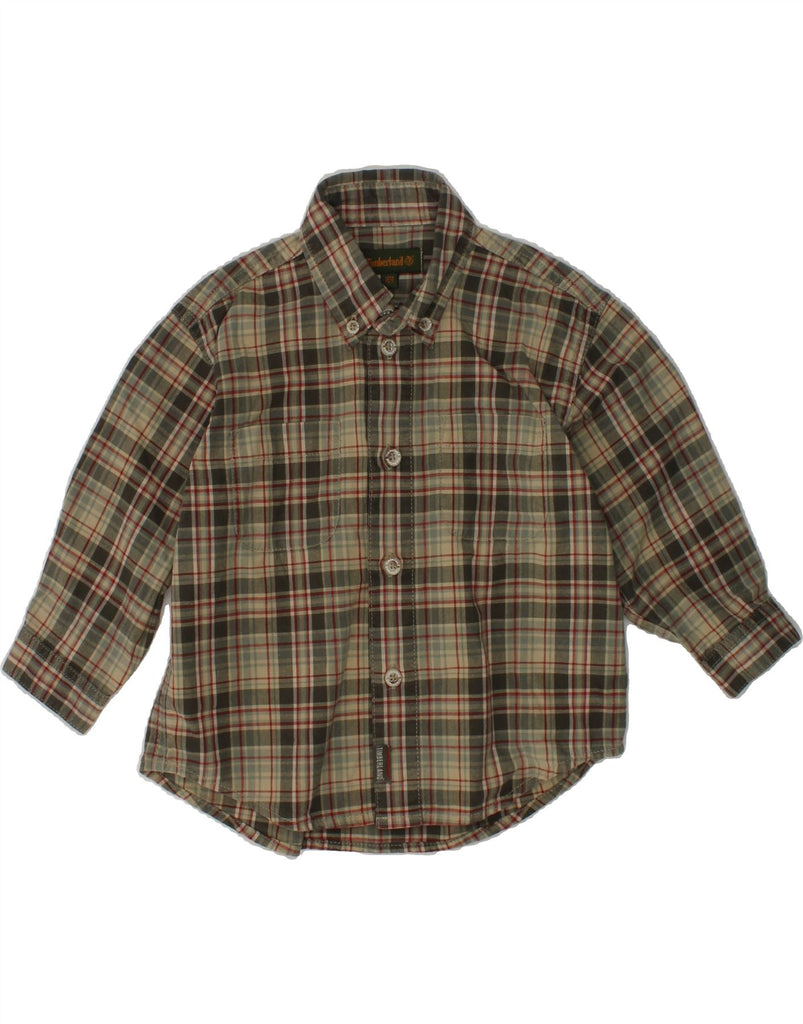 TIMBERLAND Baby Boys Shirt 12-18 Months Brown Check Cotton | Vintage Timberland | Thrift | Second-Hand Timberland | Used Clothing | Messina Hembry 