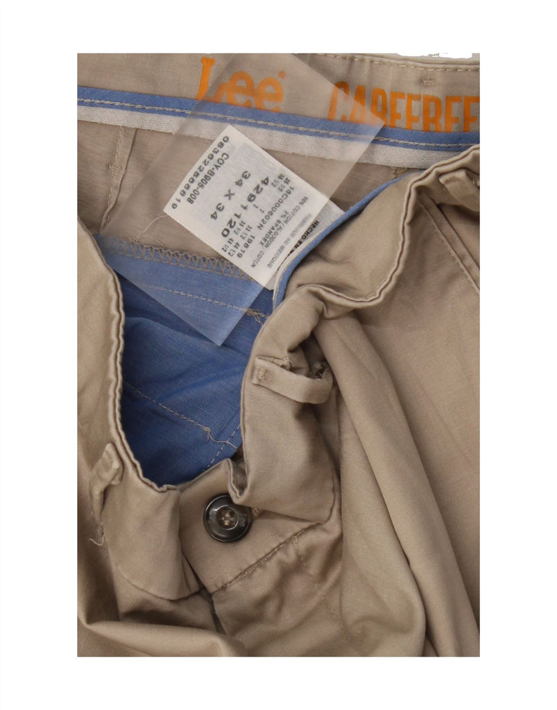 LEE Mens Straight Chino Trousers W34 L34 Beige Cotton Vintage Lee and Second-Hand Lee from Messina Hembry 