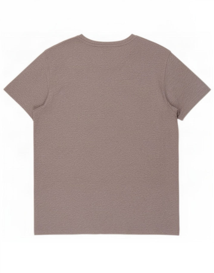 Gant Mens T-Shirt Top Medium Grey Flecked Cotton