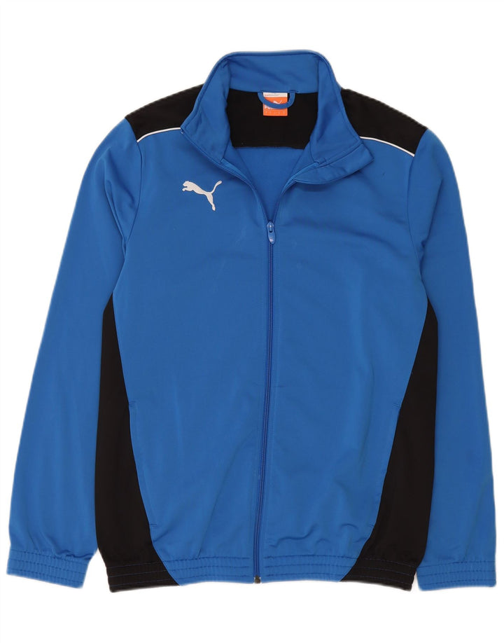 Puma Mens Tracksuit Top Jacket Small Blue Colourblock Polyester