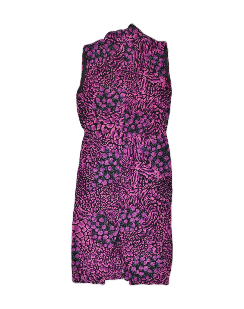 ROCCOBAROCCO Womens Sheath Dress IT 44 Medium Purple Floral Viscose | Vintage | Thrift | Second-Hand | Used Clothing | Messina Hembry 