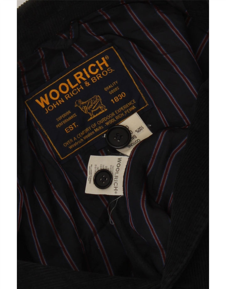 Woolrich Mens 3 Button Corduroy Blazer Jacket UK 36 Small Navy Blue Cotton