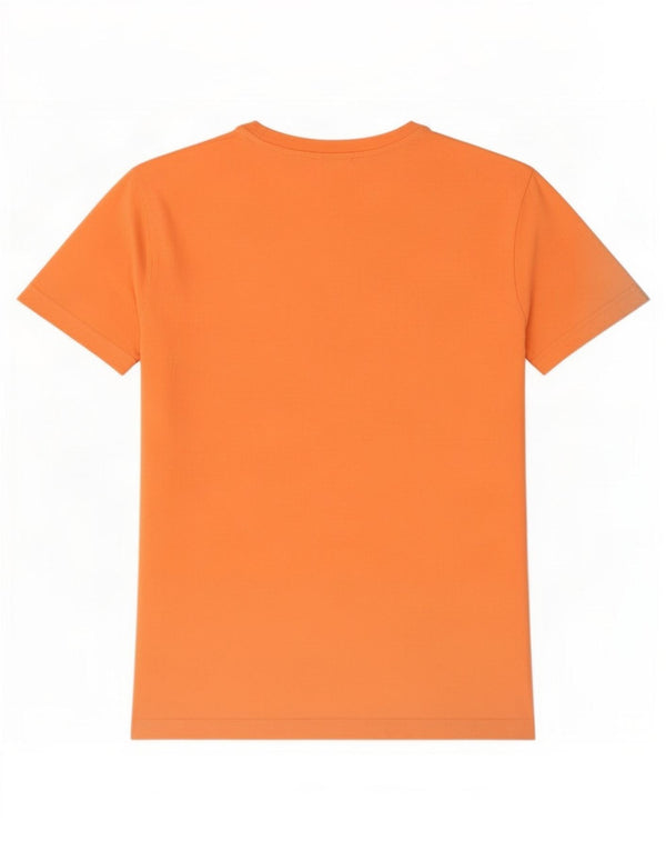 Benetton Mens T-Shirt Top XL Orange Cotton