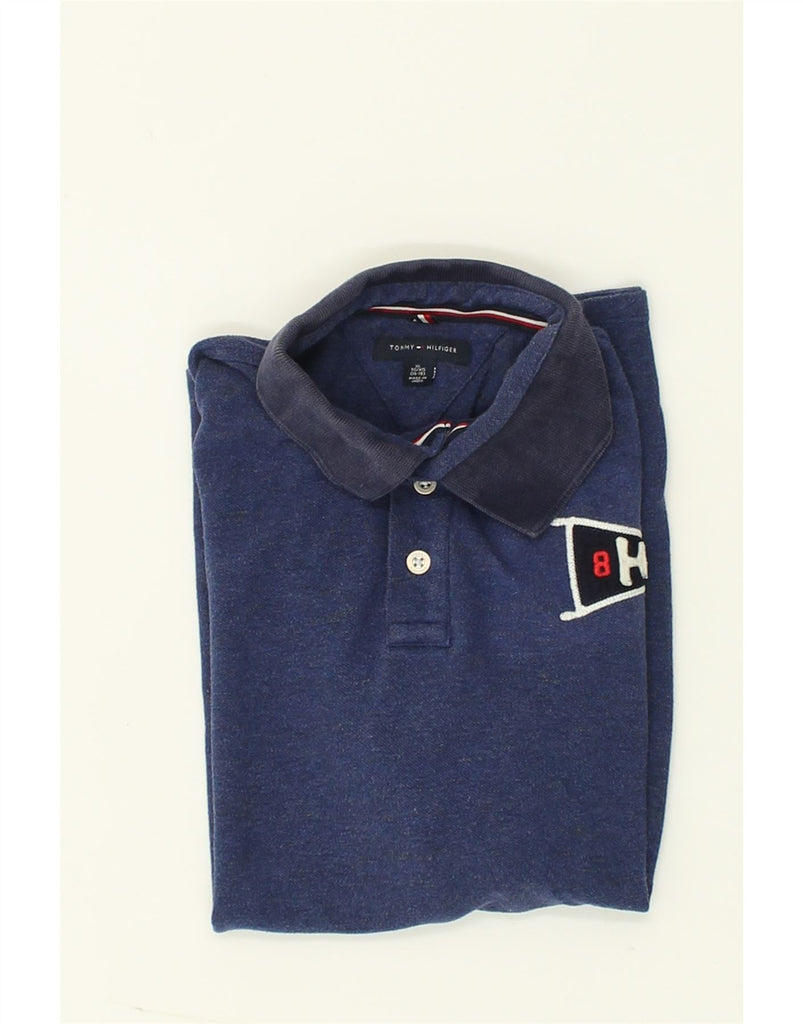 TOMMY HILFIGER Boys Polo Shirt 15-16 Years XL Navy Blue Cotton | Vintage Tommy Hilfiger | Thrift | Second-Hand Tommy Hilfiger | Used Clothing | Messina Hembry 