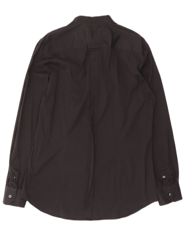 Dolce & Gabbana Mens Slim Shirt Size 43 Large Black Cotton