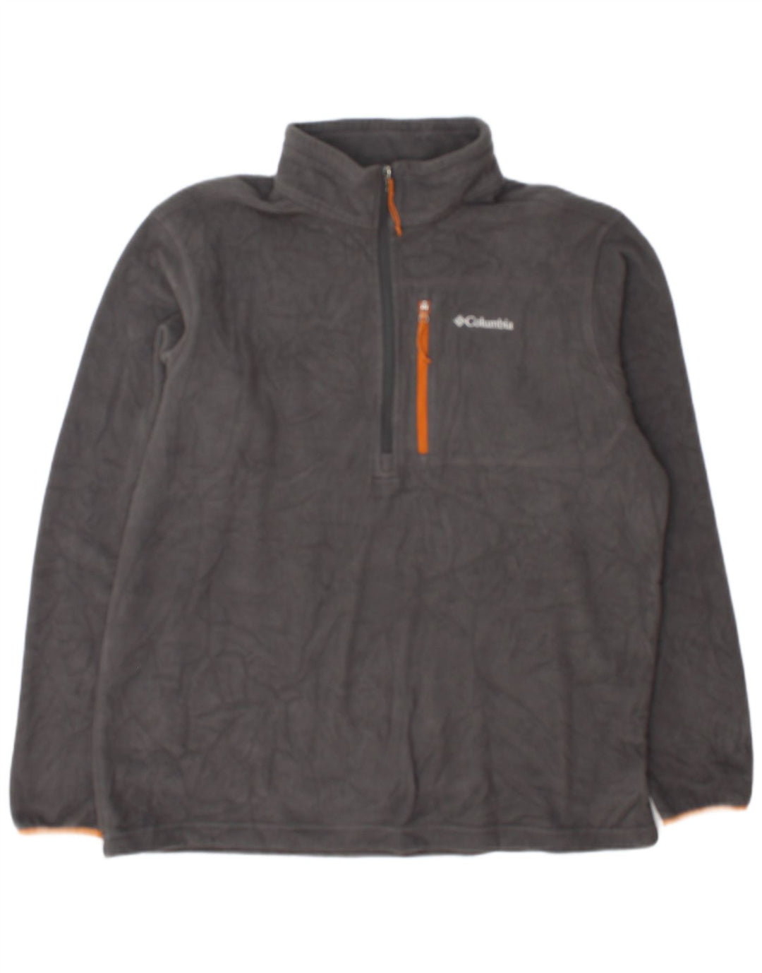 Columbia Mens Zip Neck Fleece Jumper XL Grey Polyester