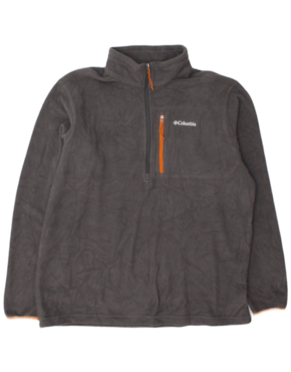 Columbia Mens Zip Neck Fleece Jumper XL Grey Polyester