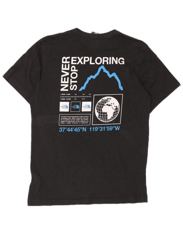 The North Face Mens Graphic T-Shirt Top Medium Black Cotton