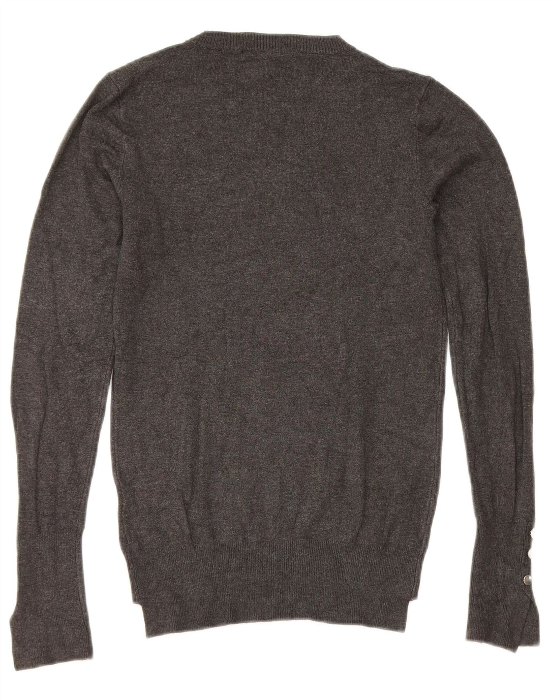 Zara Womens Crew Neck Jumper Sweater UK 8 Small Grey