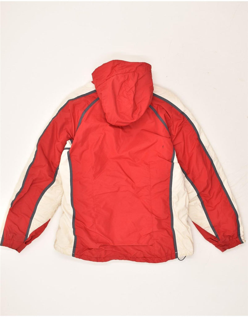 COLUMBIA Womens Loose Fit Hooded Windbreaker Jacket UK 14 Medium Red | Vintage Columbia | Thrift | Second-Hand Columbia | Used Clothing | Messina Hembry 