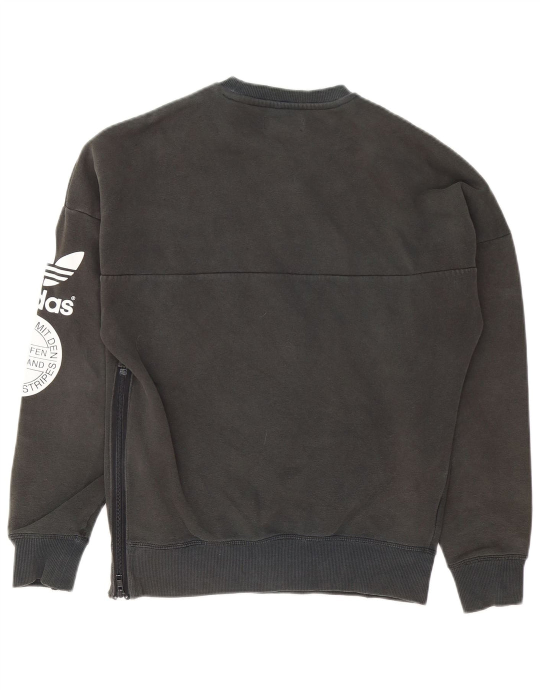 Adidas Mens Graphic Sweatshirt Jumper Small Grey Cotton