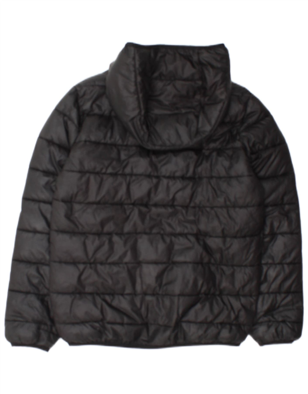 Champion Boys Hooded Padded Jacket 11-12 Years Large Black Polyester