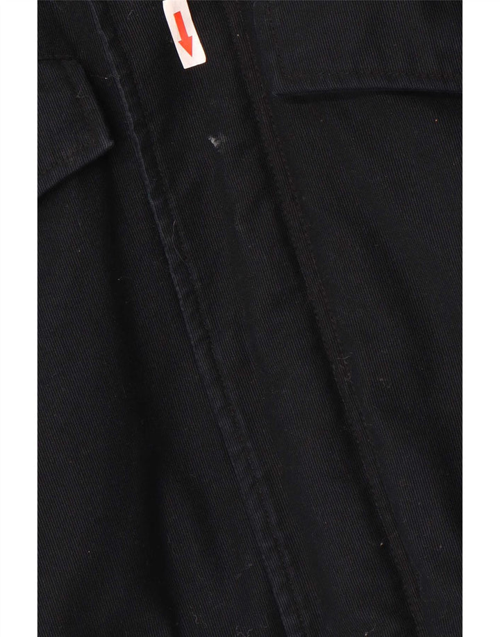 Carhartt Mens Hooded Parka Jacket UK 38 Medium Black Cotton