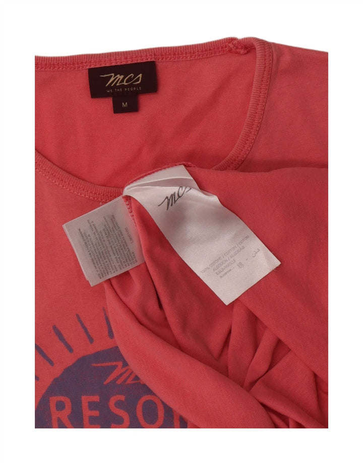 Marlboro Classics Mens Graphic T-Shirt Top Medium Pink Cotton