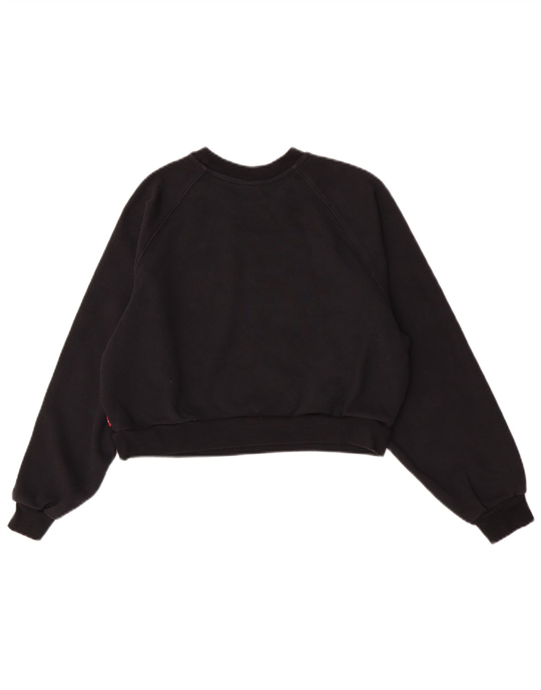 Levi's Womens Crop Oversized Sweatshirt Jumper UK 6 XS Black Cotton