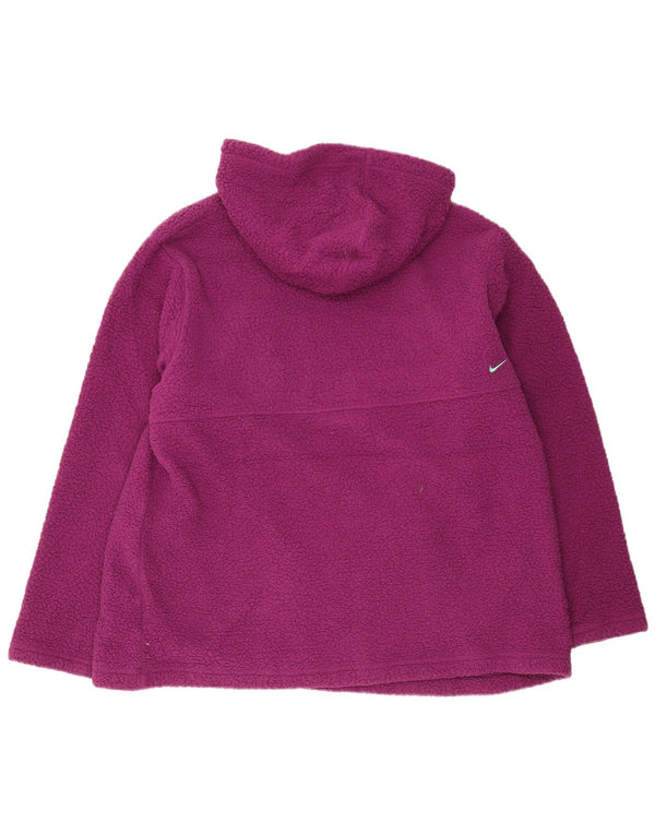 Nike Womens Therma-Fit Hooded Fleece Jumper UK 18 XL Purple Polyester