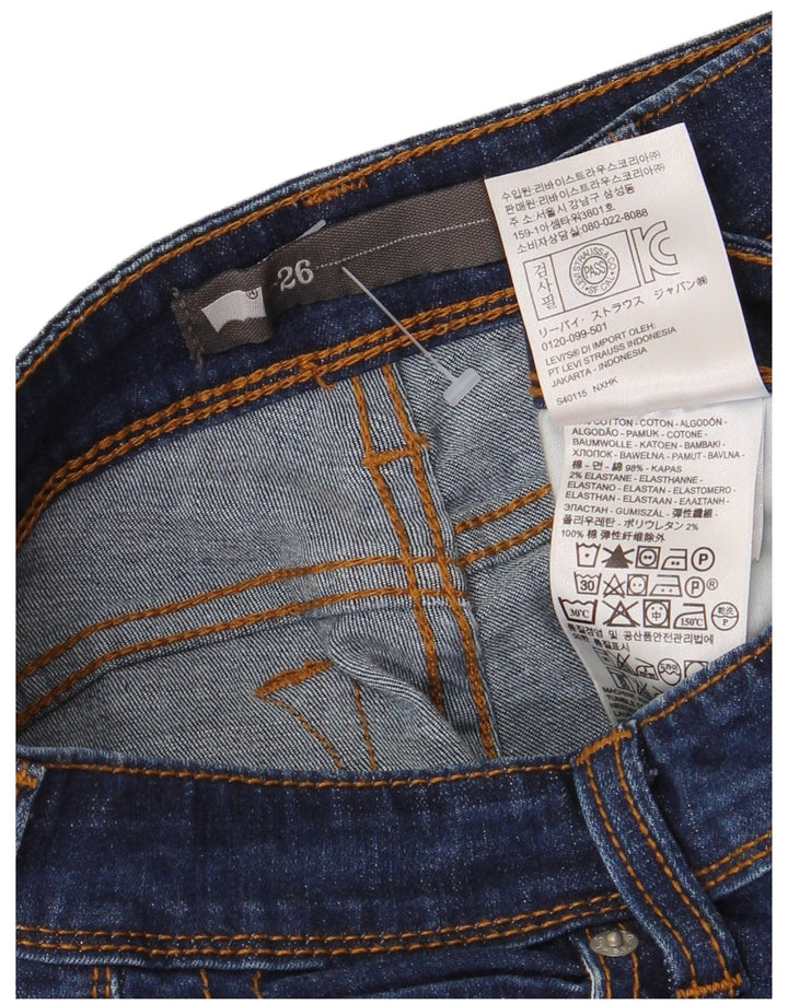 Levi's Womens Capri Jeans W26 L21 Navy Blue Cotton