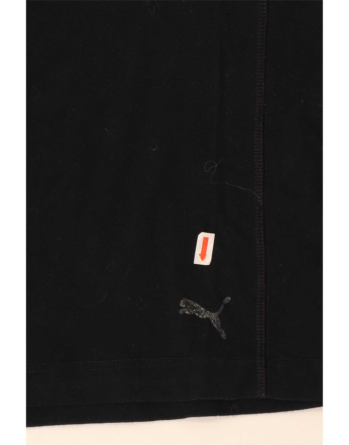 Puma Mens T-Shirt Top Medium Black Cotton