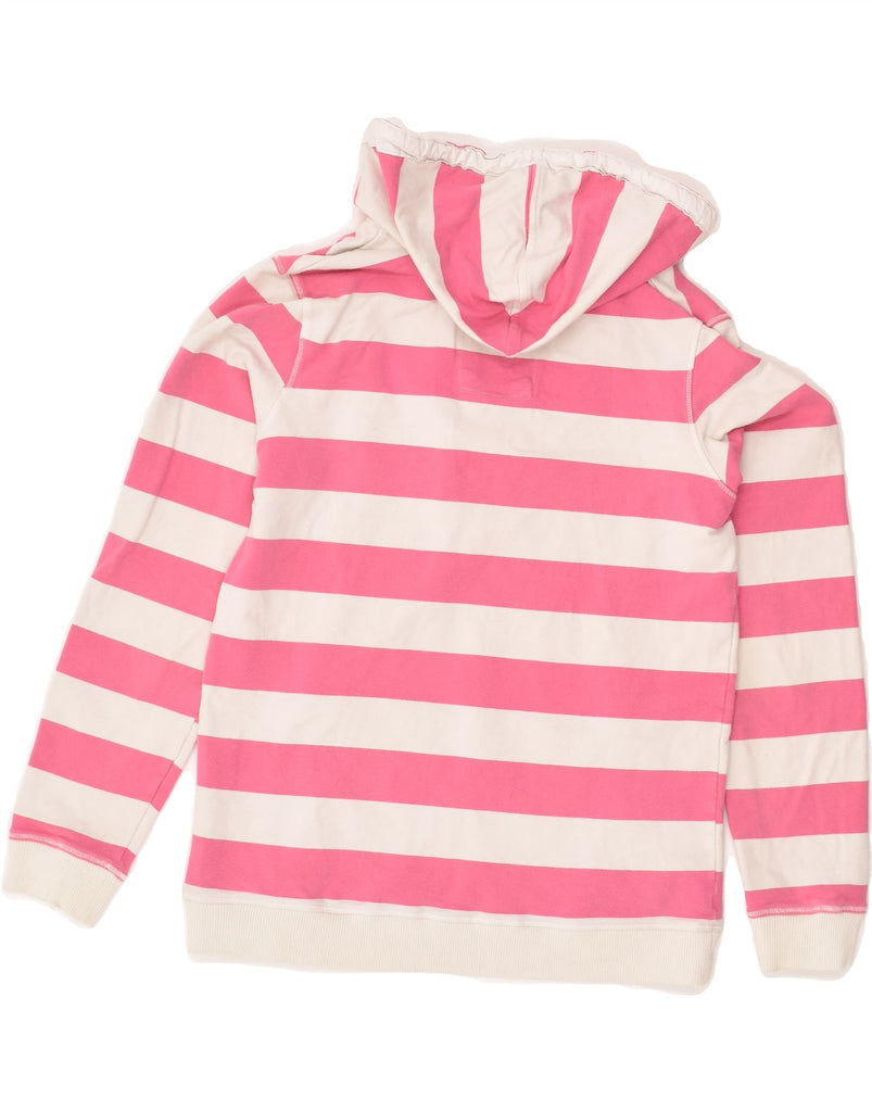 CREW CLOTHING Girls Hoodie Jumper 11-12 Years Pink Striped Cotton | Vintage Crew Clothing | Thrift | Second-Hand Crew Clothing | Used Clothing | Messina Hembry 