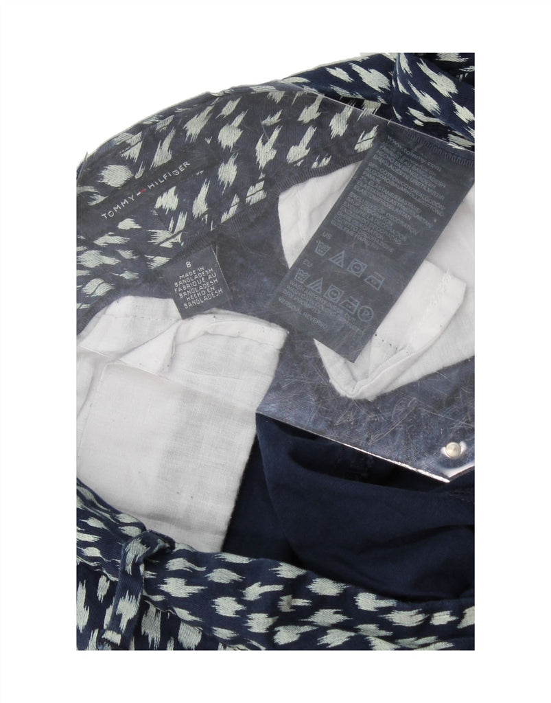 TOMMY HILFIGER Womens Capri Trousers US 8 Medium W30 L24 Navy Blue Ikat Vintage Tommy Hilfiger and Second-Hand Tommy Hilfiger from Messina Hembry 
