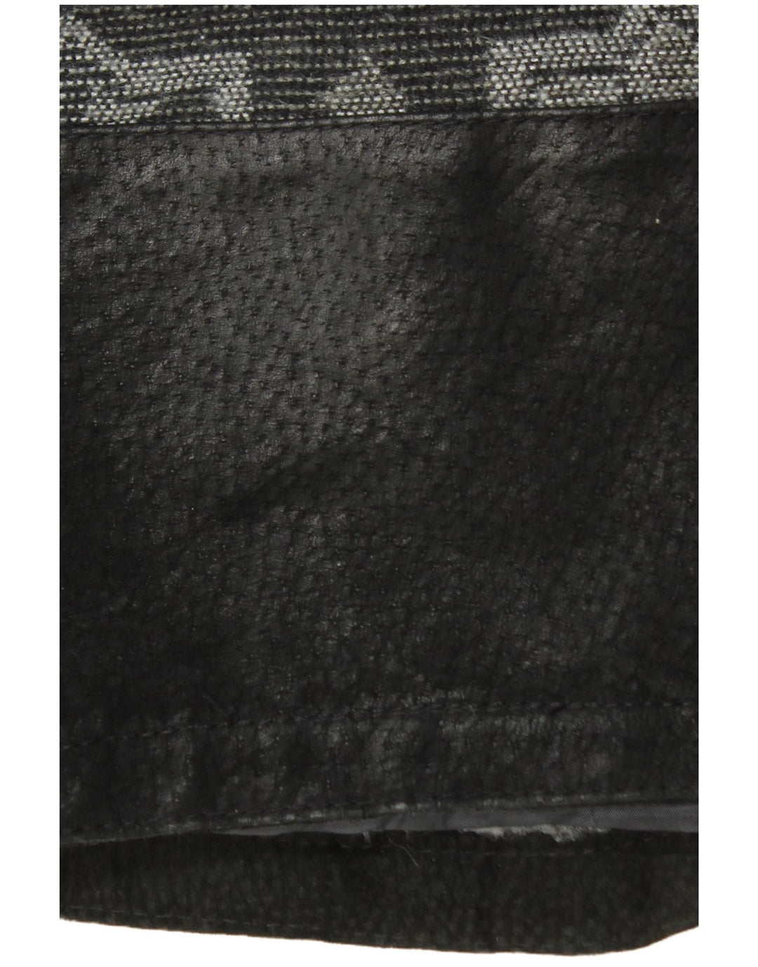 Vintage Mens Leather Jacket UK 42 XL Black Fair Isle Leather