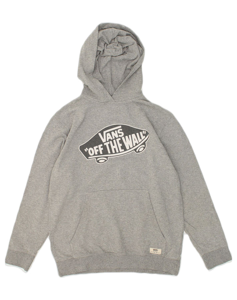 VANS Womens Off The Wall Graphic Hoodie Jumper UK 18 XL Grey Cotton | Vintage Vans | Thrift | Second-Hand Vans | Used Clothing | Messina Hembry 