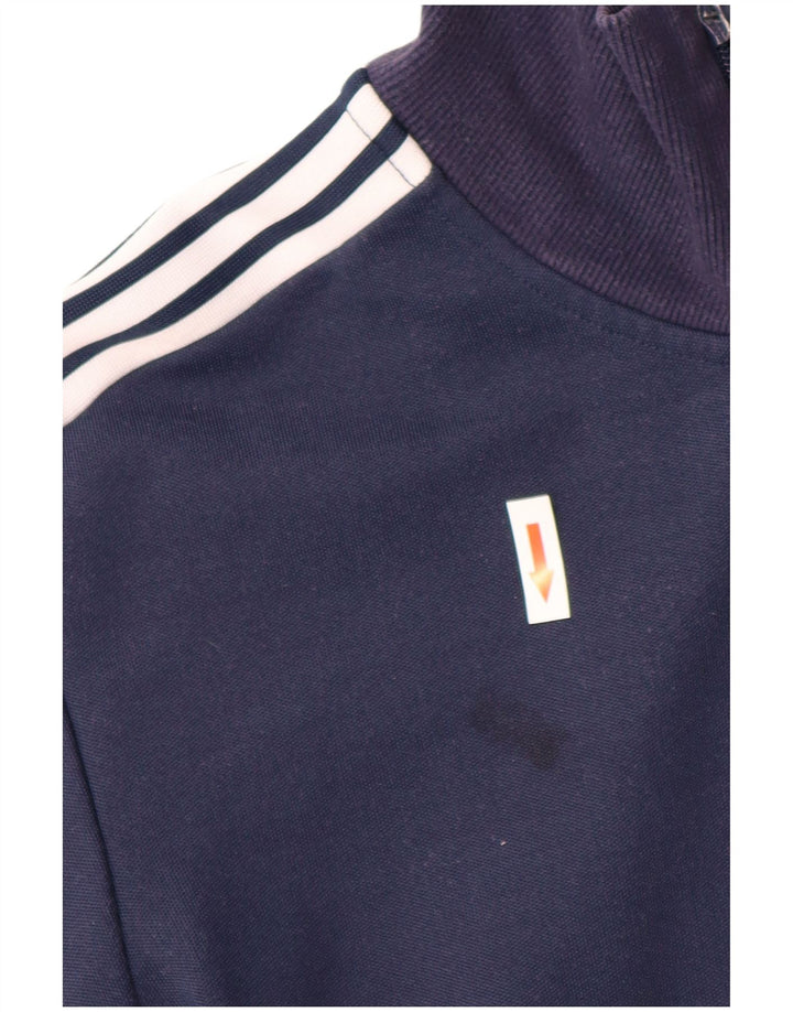 Adidas Mens Tracksuit Top Jacket Medium Navy Blue Polyester