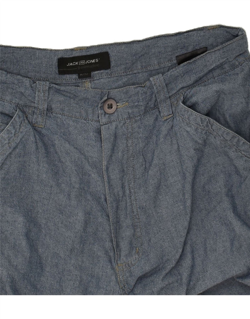 JACK & JONES Mens Straight Chino Trousers W32 L26 Blue Cotton | Vintage Jack & Jones | Thrift | Second-Hand Jack & Jones | Used Clothing | Messina Hembry 