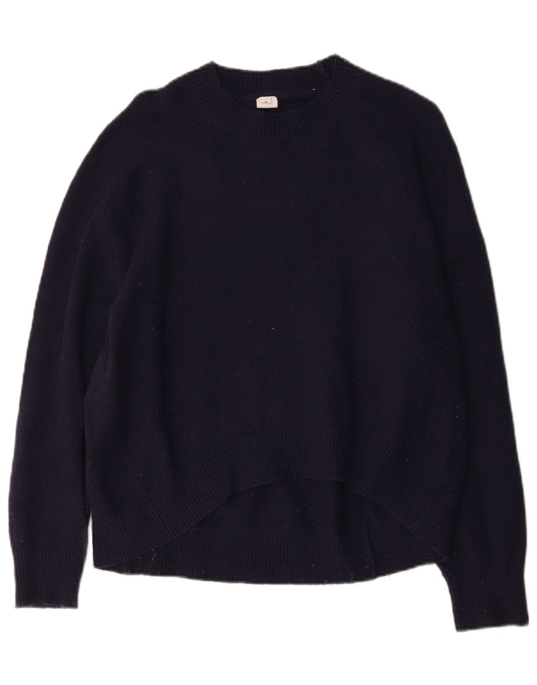John Lewis Womens Oversized Crew Neck Jumper Sweater UK 14 Medium Navy Blue