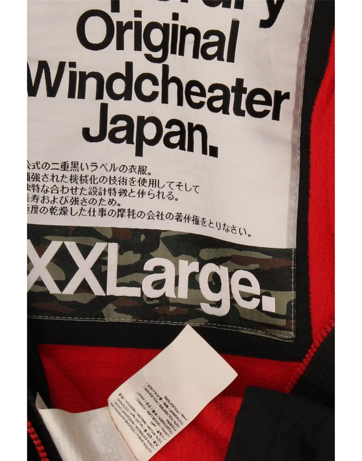 SUPERDRY Womens Windcheater Hooded Windbreaker Jacket UK 20 2XL Black