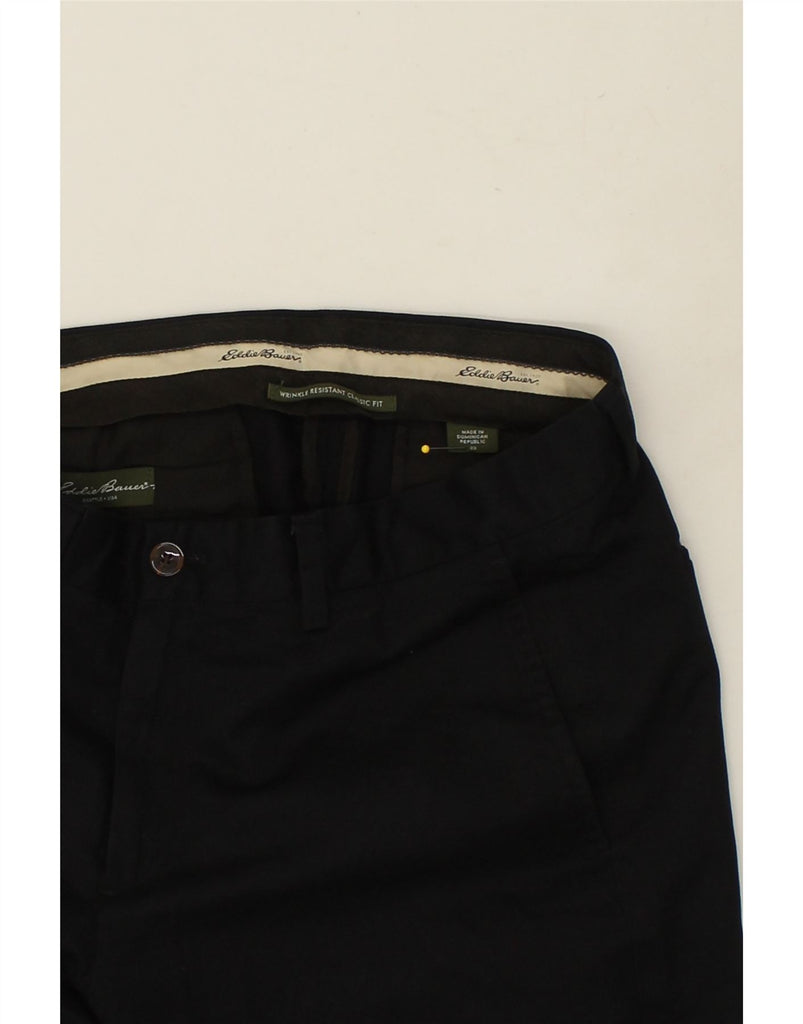 EDDIE BAUER Mens Classic Fit Casual Trousers W33 L31 Black Cotton | Vintage Eddie Bauer | Thrift | Second-Hand Eddie Bauer | Used Clothing | Messina Hembry 