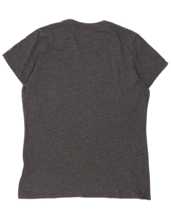 The North Face Womens Graphic T-Shirt Top UK 12 Medium Grey Cotton