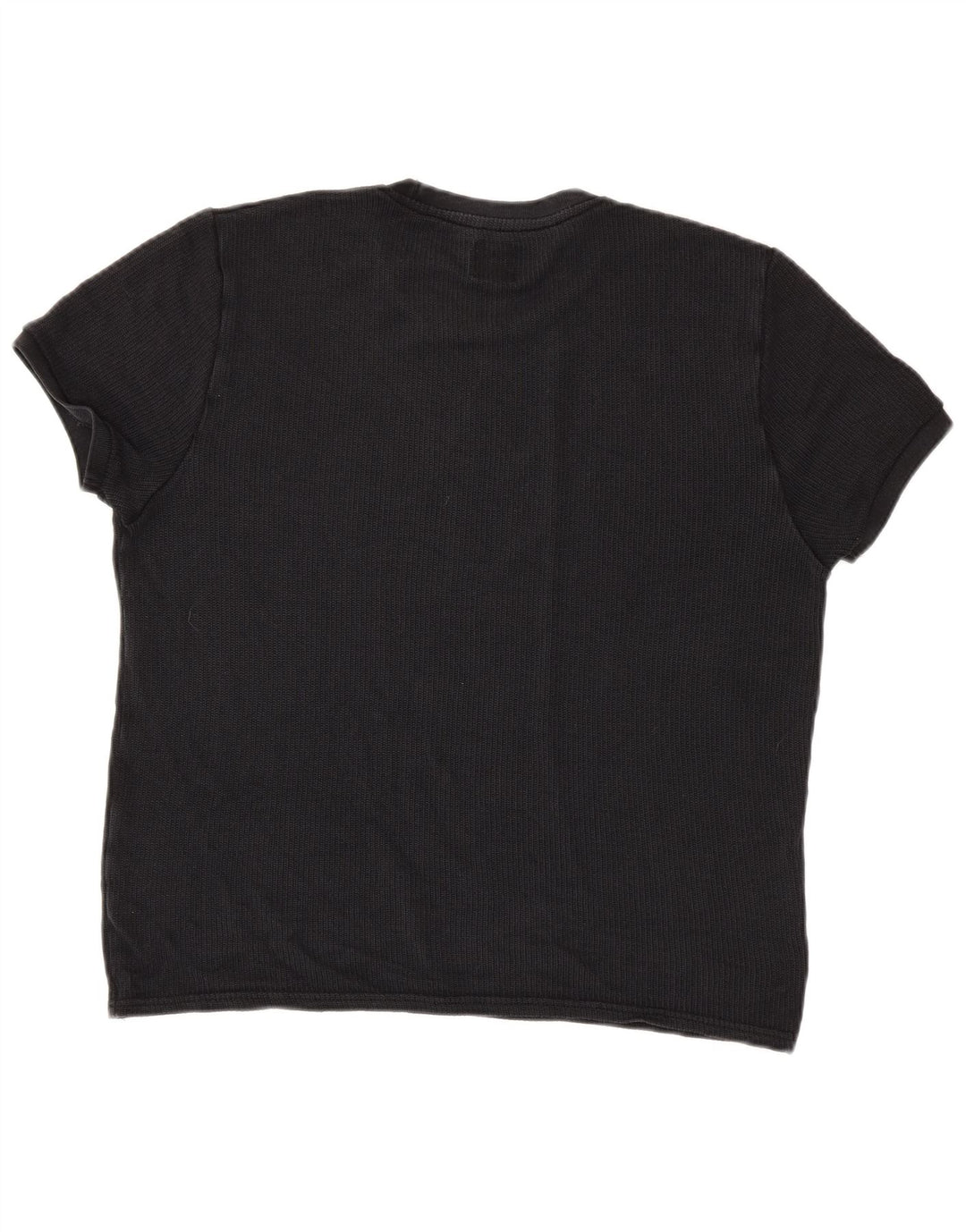 Zara Womens Knit T-Shirt Top UK 16 Large Black