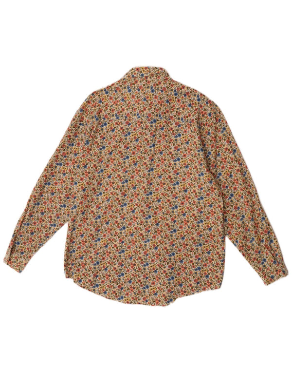 Vintage Womens Shirt IT 42/44 Large Multicoloured Floral Cotton