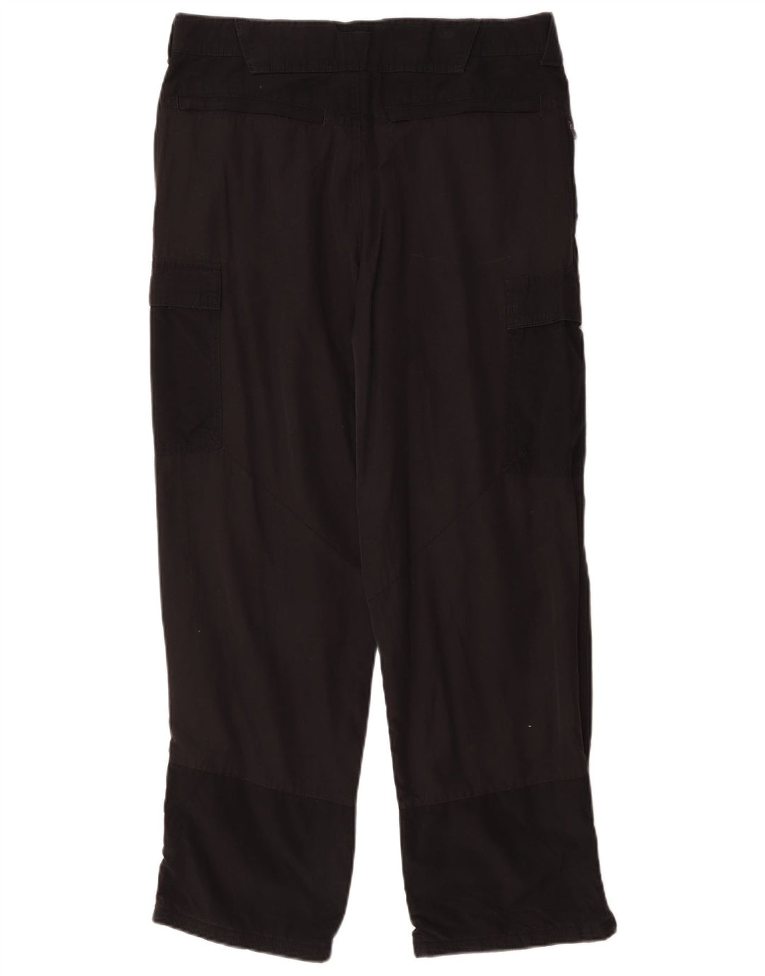 Marks & Spencer Mens Straight Cargo Trousers W34 L29 Black Polyamide