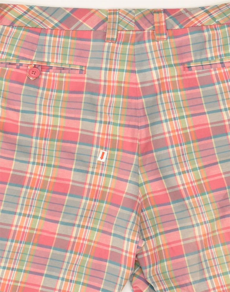 GAP Womens Chino Shorts US 18 2XL W40 Pink Check Cotton | Vintage Gap | Thrift | Second-Hand Gap | Used Clothing | Messina Hembry 