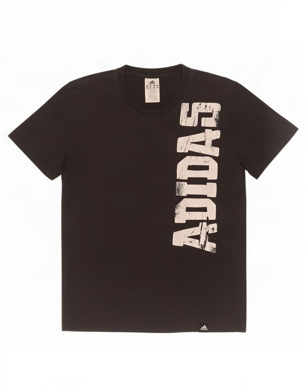 Adidas Mens Graphic T-Shirt Top Medium Black Cotton