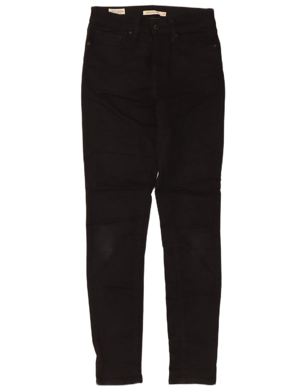 Levi's Womens 721 High Rise Skinny Jeans W28 L32 Black Cotton