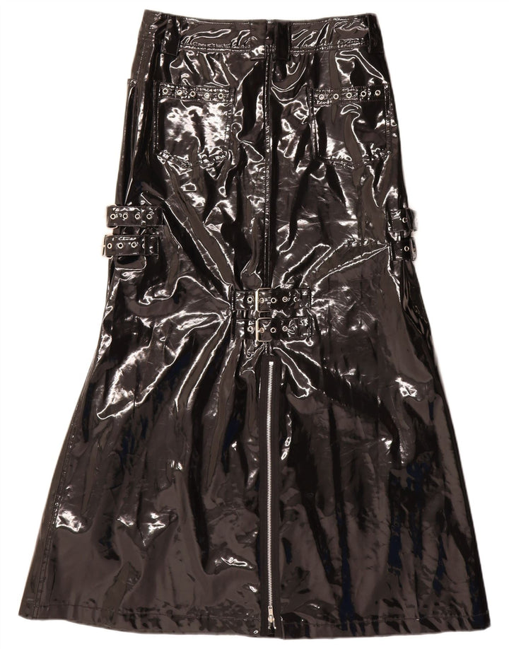 QUEEN OF DARKNESS Womens Maxi A-Line Skirt Small W28  Black Gothic