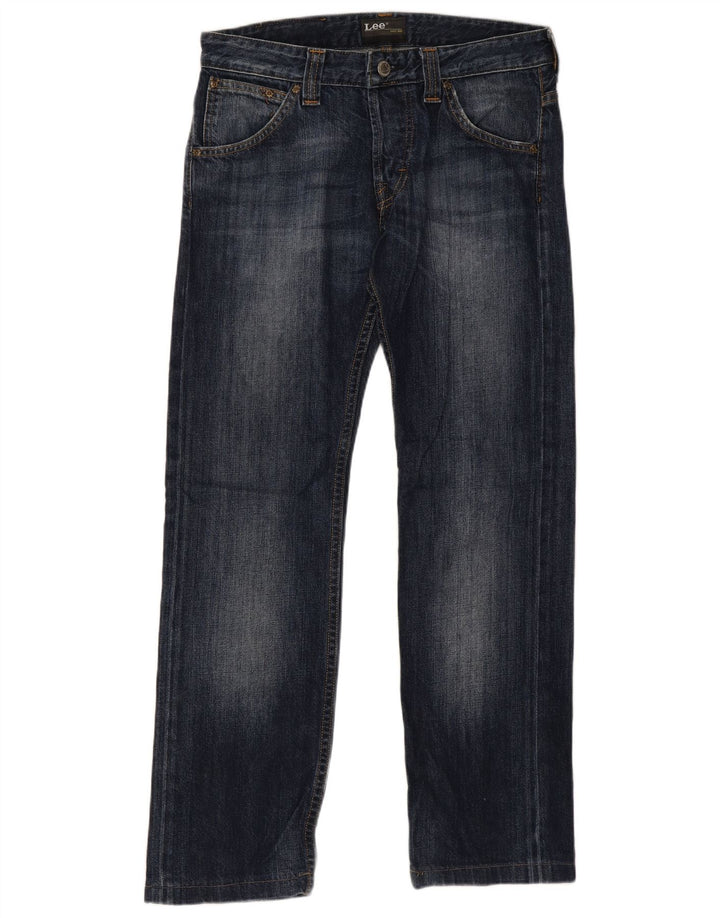 Lee Womens Powell Straight Jeans W30 L28 Navy Blue Cotton
