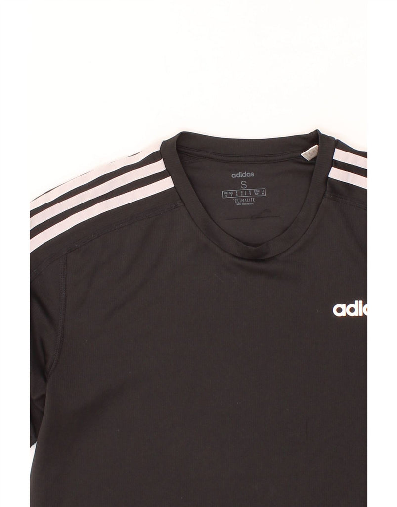ADIDAS Mens Climalite T-Shirt Top Small Black Polyester Vintage Adidas and Second-Hand Adidas from Messina Hembry 